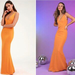 Lulu's Melora Dress - Orange/Mango